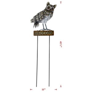 METAL WELCOME OWL