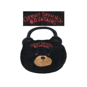 BLK BEAR FACE PURSE