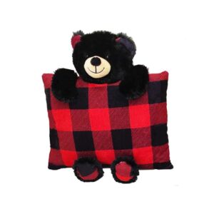 WOODSY BLK BEAR NAP TIME PILLO