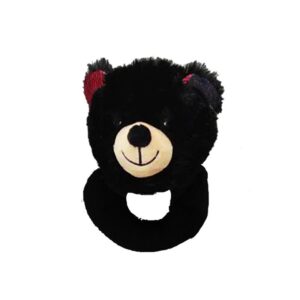 BLK BEAR BABY RATTLE