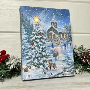 MINI LIGHTED EASEL REJOICE