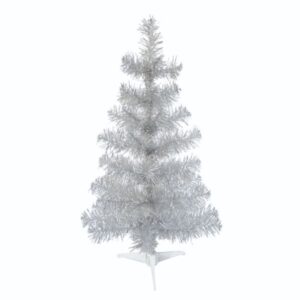SM SILVER TINSEL MINI TREE