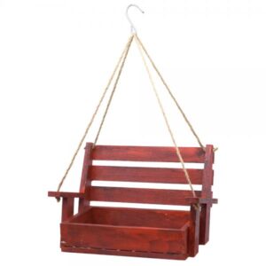 RED HANGING PORCH FEEDER