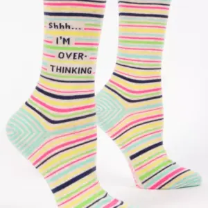 SHH I AM OVERTHINKING CREW SOCKS