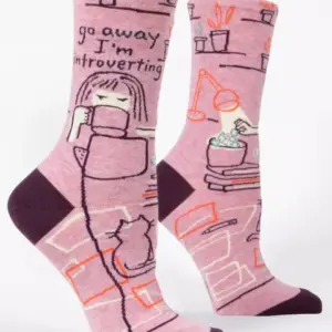 GO AWAY INTROVERTING CREW SOCKS
