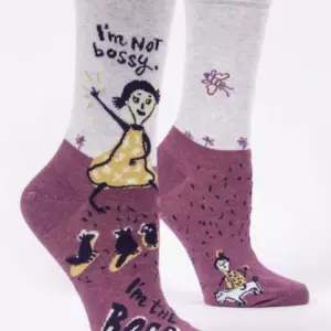 IM NOT BOSSY CREW SOCKS