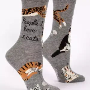 PEOPLE I LOVE CATS CREW SOCKS