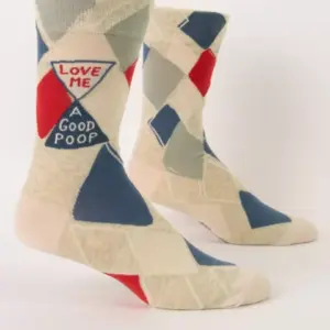 LOVE ME A GOOD POOP MENS SOCKS