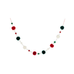 COZY RED GREEN POM GARLAND