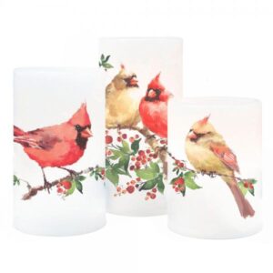 LED CARDINAL CANDLE SET