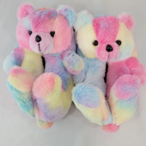 TEDDY BEAR SLIPPERS TIE DYE