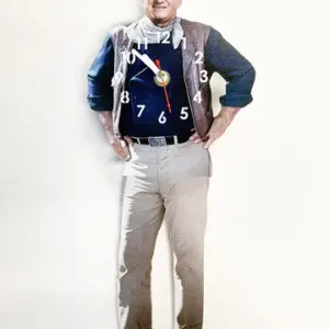 JOHN WAYNE SWING LEGS CLOCK