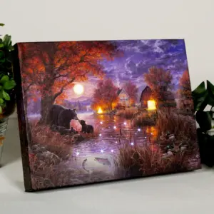 BLK BEAR FARMS MINI LGHTED EASEL