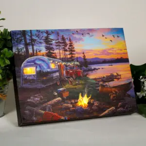 HAPPY CAMPERS MINI LGHTED EASEL