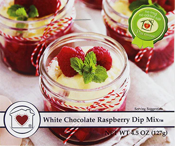 DIP MIX WHITE CHOC RASPBERRY