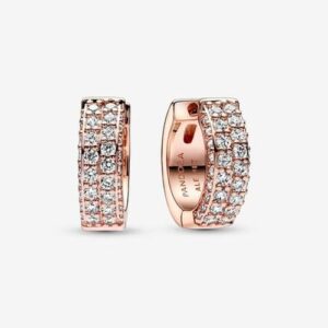 Timeless Pave Double Hoops