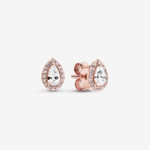 Stud earrings in PANDORA Rose wi
