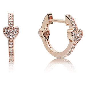 Hearts hoop earrings in PANDORA