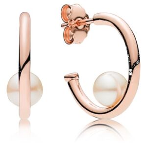 Hoop earrings in PANDORA Rose wi