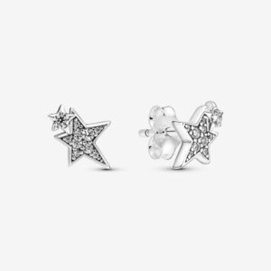 SPARKLING ASYMMETRIC STARS STUDS