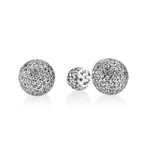 Earring Studs Pave Drops with Cl