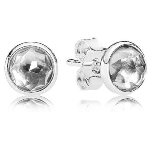 Earring Studs April Droplets wit
