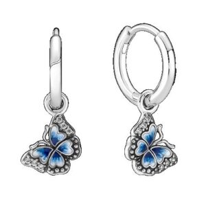 BLUE BUTTERFLY HOOPS