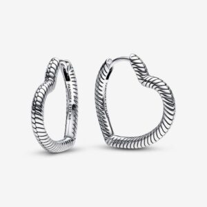 MOMENTS HEART SNAKE HOOPS