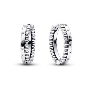 SIGNATURE LOGO & BEADS HOOPS
