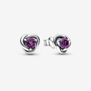 Purple Eternity Circle Stud
