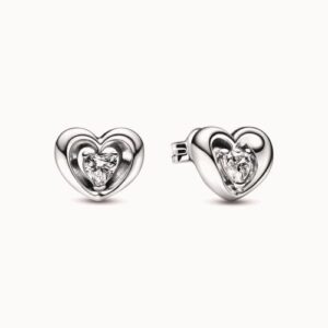 Radiant Heart & Float Stone Stud