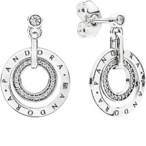 PANDORA logo earrings in sterlin