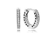 Hoop earrings in sterling silver