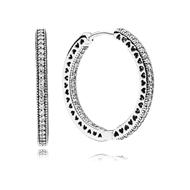Hoop earrings in sterling silver