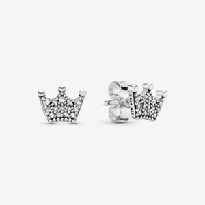 Crown stud earrings in sterling