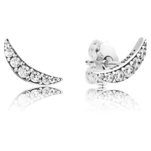Moon stud earrings in sterling s
