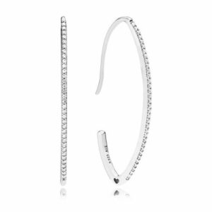 Oval hoop earrings in sterling s