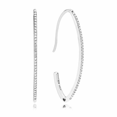 Oval hoop earrings in sterling s