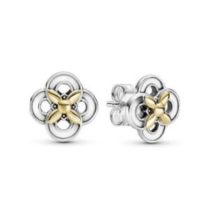 TWO-TONE FLOWERS STUD