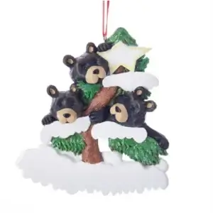 BEAR FAMILY OF 3 ON TREE