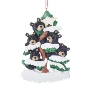 BEAR FAMILY OF 5 ON TREE