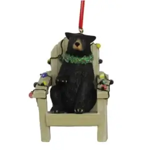BLK BEAR IN ADIRONDOCK CHAIR
