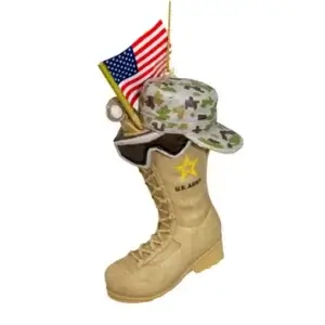 ARMY BOOT WITH FLAG