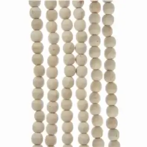 9' NATURAL WOOD BEAD GARLAND