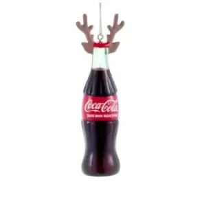 COKE BOTTLE W ANTLERS ORN
