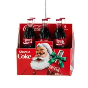 COKE 6 PACK BOTTLES ORN
