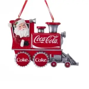 COKE SANTA TRAIN ORN
