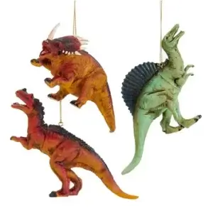 4 ASST DINOSAUR ORN