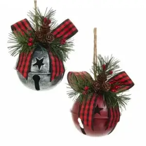 2 A METAL BELL ORN