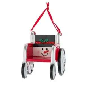SNOWMAN STYLE WHEELCHAIR ORN